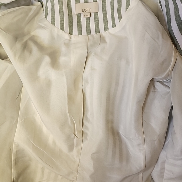 Loft linen blend strip sophisticated beachy blazer sz 2 (8) Summer Fun - Picture 10 of 10